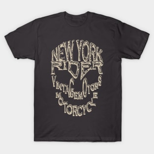 Skull motorcycle rider. New York T-shirt. T-Shirt